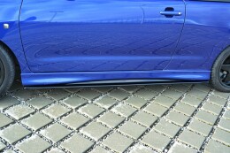 Seitenschweller Ansatz Cup Leisten passend für SEAT IBIZA MK2 FACELIFT CUPRA schwarz Hochglanz