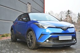 Street+ Spoilerlippe Front Ansatz V.1 passend für Toyota C-HR schwarz Hochglanz