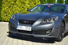 Cup Spoilerlippe Front Ansatz passend für HYUNDAI GENESIS COUPÉ MK.1 schwarz Hochglanz