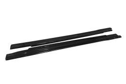 Seitenschweller Ansatz Cup Leisten für HYUNDAI GENESIS Coupe MK.1 schwarz Hochglanz