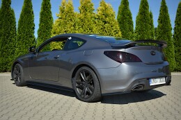 Seitenschweller Ansatz Cup Leisten passend für HYUNDAI GENESIS COUPÉ MK.1 schwarz Hochglanz