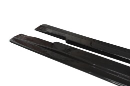 Street+ Seitenschweller Leisten passend für Hyundai Genesis Coupe Mk1 schwarz Hochglanz