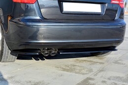 Heck Ansatz Flaps Diffusor für Audi A3 Sportback 8P / 8P FL schwarz Hochglanz