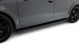 Seitenschweller Ansatz Cup Leisten passend für Audi A3 Sportback 8P / 8P Facelift schwarz Hochglanz