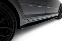 Seitenschweller Ansatz Cup Leisten passend für Audi A3 Sportback 8P / 8P Facelift schwarz Hochglanz