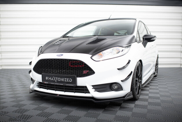 Scheinwerfer Blenden Böser Blick V.2 passend für Ford Fiesta ST / ST-Line / Standard Mk7 FL schwarz Hochglanz
