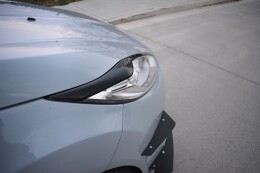 Scheinwerfer Blenden Böser Blick V.2 für Ford Fiesta ST / ST-Line / Standard Mk7 FL schwarz Hochglanz