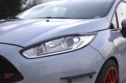 Scheinwerfer Blenden Böser Blick V.1 für Ford Fiesta ST / ST-Line / Standard Mk7 FL schwarz Hochglanz