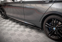 Seitenschweller Ansatz Cup Leisten V.2 passend für. BMW 1er F20 M135i / M140i / M-Paket schwarz Hochglanz