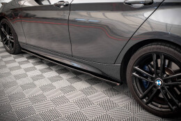 Seitenschweller Ansatz Cup Leisten V.2 für. BMW 1er F20/F21 M-POWER FACELIFT Carbon Look