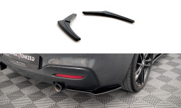 Street+ Heck Ansatz Flaps V.2 passend für BMW 1er F20/F21 M-POWER FL schwarz Hochglanz