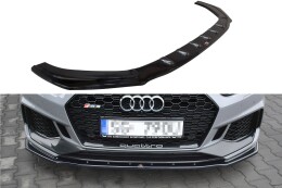 Cup Spoilerlippe Front Ansatz V.1 für Audi RS5 F5 Coupe / Sportback schwarz Hochglanz