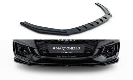 Cup Spoilerlippe Front Ansatz V.1 passend für Audi RS5 Coupe / Sportback F5 schwarz Hochglanz
