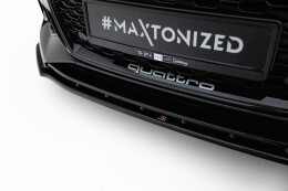 Street+ Spoilerlippe Front Ansatz V.1 passend für Audi RS5 Coupe / Sportback F5 schwarz Hochglanz
