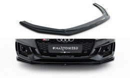 Cup Spoilerlippe Front Ansatz V.2 passend für Audi RS5 Coupe / Sportback F5 schwarz Hochglanz