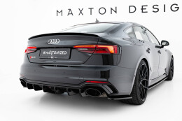 Heck Ansatz Diffusor für Audi RS5 Coupe / Sportback F5 schwarz Hochglanz