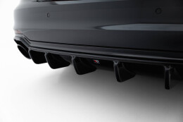 Heck Ansatz Diffusor passend für Audi RS5 Coupe / Sportback F5 schwarz Hochglanz