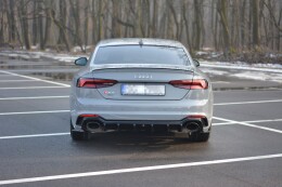 Heck Ansatz Diffusor für Audi RS5 F5 Coupe / Sportback schwarz matt