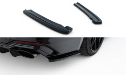 Heck Ansatz Flaps Diffusor für Audi RS5 Coupe / Sportback F5 schwarz Hochglanz