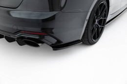 Heck Ansatz Flaps Diffusor für Audi RS5 Coupe / Sportback F5 schwarz Hochglanz