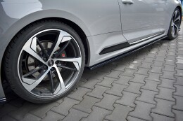 Seitenschweller Ansatz Cup Leisten für Audi RS5 Coupe F5 schwarz Hochglanz