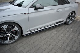 Seitenschweller Ansatz Cup Leisten passend für Audi RS5 Coupe F5 schwarz Hochglanz