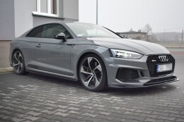 Seitenschweller Ansatz Cup Leisten passend für Audi RS5 Coupe F5 schwarz Hochglanz
