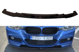 Cup Spoilerlippe Front Ansatz für BMW 3er F30 FL Limousine M-SPORT schwarz Hochglanz