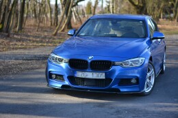 Cup Spoilerlippe Front Ansatz passend für BMW 3er M-Paket F30 schwarz Hochglanz