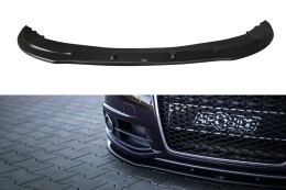 Cup Spoilerlippe Front Ansatz für Audi A6 S-Line C6 FL  schwarz Hochglanz