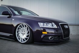 Cup Spoilerlippe Front Ansatz passend für Audi A6 S-Line C6 FL schwarz Hochglanz
