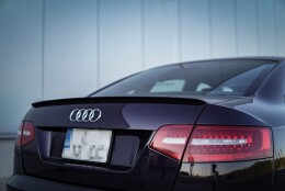 Heck Spoiler Aufsatz Abrisskante für Audi A6 S-Line C6 FL Limo schwarz Hochglanz