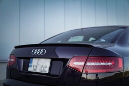 Heck Spoiler Aufsatz Abrisskante für Audi A6 S-Line C6 FL Limousine schwarz Hochglanz