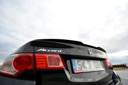 Heck Spoiler Aufsatz Abrisskante passend für Honda Accord MK8. CU-Serie vor FL Limo schwarz Hochglanz