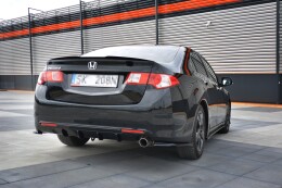 Heck Ansatz Diffusor für HONDA ACCORD MK8. CU-Serie vor Facelift Limousine schwarz Hochglanz