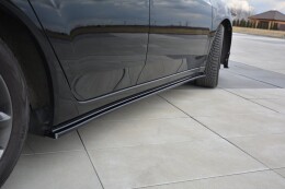 Seitenschweller Ansatz Cup Leisten passend für HONDA ACCORD MK8. CU-Serie vor Facelift SEDAN schwarz Hochglanz