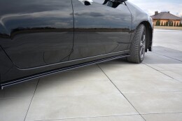 Seitenschweller Ansatz Cup Leisten passend für HONDA ACCORD MK8. CU-Serie vor Facelift SEDAN schwarz Hochglanz