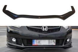 Cup Spoilerlippe Front Ansatz für HONDA ACCORD MK.8 TYPE-S CU-Serie vor Facelift Limousine schwarz Hochglanz