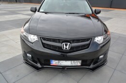 Cup Spoilerlippe Front Ansatz für HONDA ACCORD MK.8 TYPE-S CU-Serie vor Facelift SEDAN schwarz Hochglanz