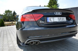 Heck Spoiler Aufsatz Abrisskante für Audi A5 Sportback S-Line 8T FL schwarz Hochglanz