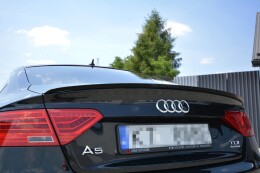 Heck Spoiler Aufsatz Abrisskante passend für Audi A5 Sportback S-Line 8T Facelift schwarz Hochglanz