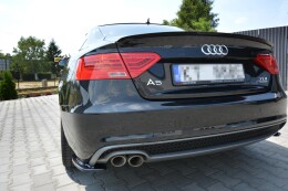 Heck Spoiler Aufsatz Abrisskante passend für Audi A5 Sportback S-Line 8T Facelift schwarz Hochglanz