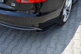 Heck Ansatz Flaps Diffusor für Audi A5 S-Line 8T FL Sportback  Carbon Look