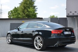 Heck Ansatz Flaps Diffusor passend für Audi A5 S-Line 8T FL Sportback schwarz Hochglanz