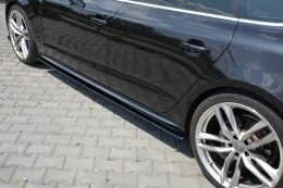Seitenschweller Ansatz Cup Leisten für Audi S5 / A5 / A5 S-Line 8T / 8T FL Sportback schwarz Hochglanz
