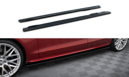 Seitenschweller Ansatz Cup Leisten passend für Audi S5 / A5 / A5 S-Line 8T / 8T FL Sportback schwarz Hochglanz