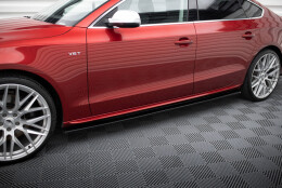 Seitenschweller Ansatz Cup Leisten passend für Audi S5 / A5 / A5 S-Line 8T / 8T FL Sportback schwarz Hochglanz