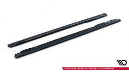 Seitenschweller Ansatz Cup Leisten passend für Audi S5 / A5 / A5 S-Line 8T / 8T FL Sportback schwarz Hochglanz