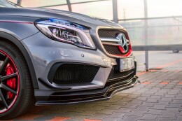 Cup Spoilerlippe Front Ansatz für Mercedes GLA 45 AMG schwarz Hochglanz