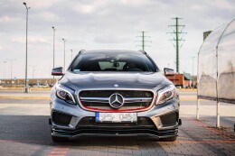 Cup Spoilerlippe Front Ansatz für Mercedes GLA 45 AMG schwarz Hochglanz